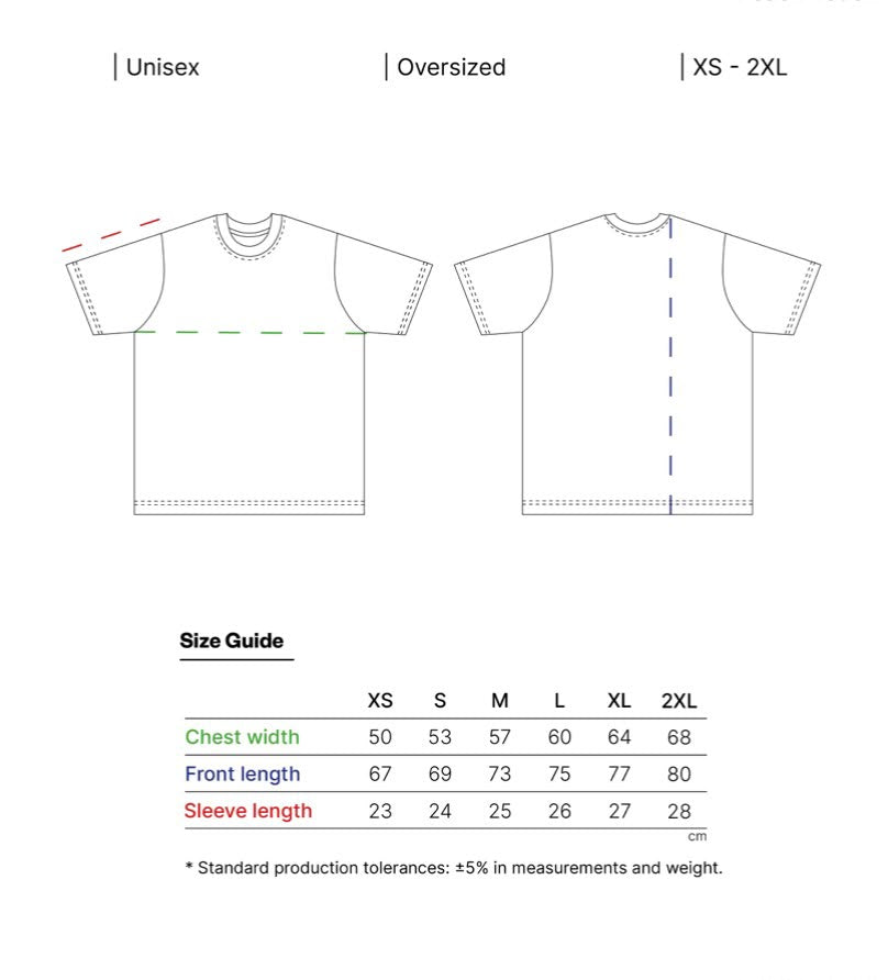 Guide des tailles – PUTAIN DE T-SHIRT D'ÉTÉ