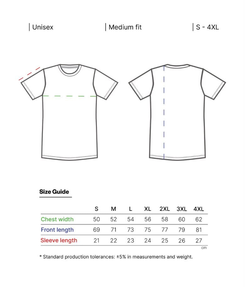 Guide des tailles – SPEED SHOP T-SHIRT